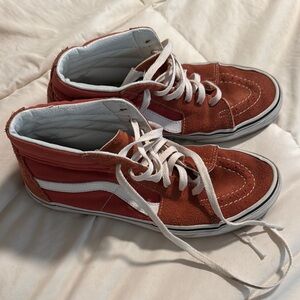 Vans High-Top Sneakers - Red and White